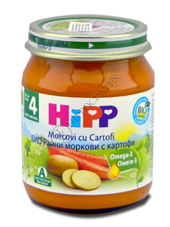 HIPP Legume, Morcovi cu cartofi (4 luni) 125 g /4000/