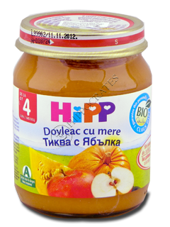 HIPP Fructe, Dovleac cu mere (4 luni) 125 g /4243/