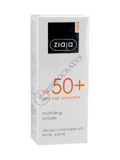 Ziaja Med SPF 50+ Crema pentru ten gras cu efect matifiant 