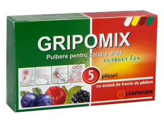 Gripomix cu fructoza (fructe de padure)