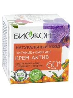 Биокон Натур. Уход 60+ крем актив Питание +Лифтинг 50 ml