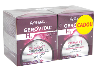 Gerovital H3 Evolution Pachet Promo(30+)crema lift hidr.zi SPF15 +crema lift regen.de noapte 