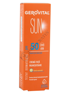 Gerovital Sun Crema fata Nuantatoare SPF 50