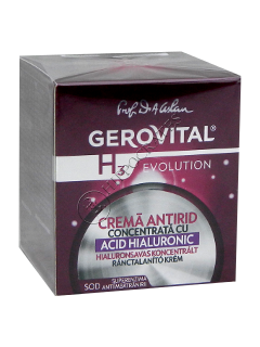 Gerovital H3 Evolution Crema Antirid cu acid hialuronic 50 ml