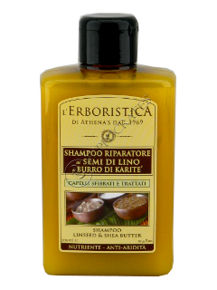 Атенас Linseed Питательный шампунь для поврежденных волос с маслом Ши и маслом льна
