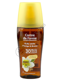 Corine de Farme Sun Manoi Ulei Accelerare bronz+Protectie SPF30 spray