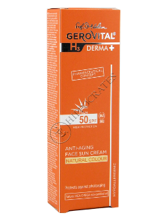 Геровитал Sun H3 Derma+ крем для лица SPF50 натуральный оттенок