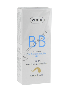 Ziaja BB crema pentru pielea grasa si combinata, ton natural SPF 15