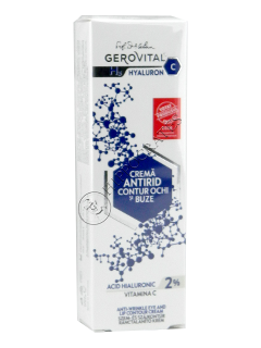 Gerovital H3 Hyaluron C Crema antirid contur ochi si buze