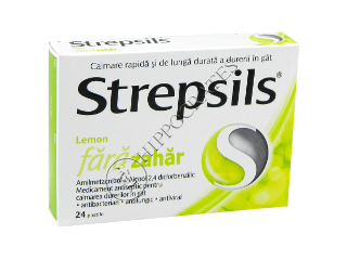 Strepsils Lemon fara zahar