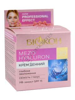 Биокон Профессиональный Эффект Крем дневной MEZO HYALURON SPF 15, 35+