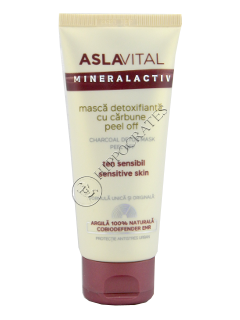 Aslavital Mineralactiv masca detoxifianta cu carbune peel of 