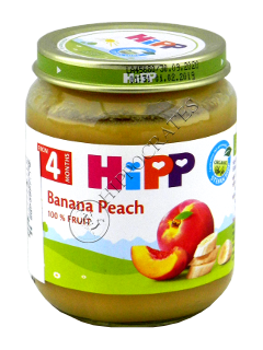 HIPP Fructe, Banana, piersic (4 luni) 125 g /4396/