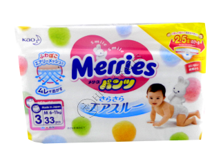 MERRIES Size M №33 6-11kg (Jumbol) chilotei-scutece KAO Corporation-Япония