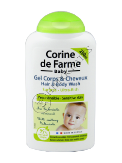 Corine de Farme Baby Ultra Rich Gel Dus Fara Sulfati pentru corp si par 250 ml