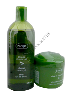 Ziaja Natural Olive. Gel de dus p/u piele normala si uscata + unt corp