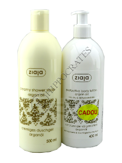 Ziaja Natural Argan Oil. Lotiune protectoare p/u corp 400ml+ sapun cremos 500 ml