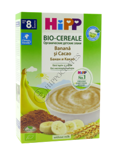 HIPP Terci organic fara lapte Banana si cacao ( 8 luni) 200 g /2894/