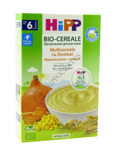 HIPP Terci organic fara lapte Multicereale cu dovleac( 6luni ) 200 g /2897/