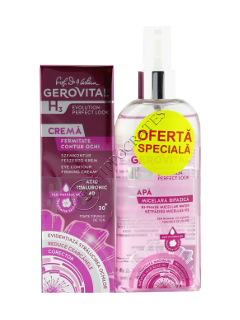 Gerovital H3 Evolution Perfect Look Pachet Promo crema ochi  + apa micelara