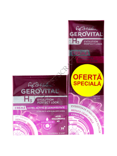 Gerovital H3 Evolution Perfect Look Pachet Promo crema UltraActiva + crema ochi