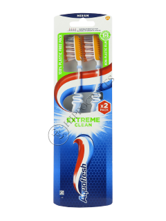 Periuta de dinti Aquafresh Extreme Clean Medium Twin 1+1