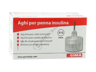 Иголка для шприц-ручки для инсулина Gima 31G x 5 мм (23841)