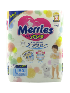 MERRIES Size L №44+6 9-14kg (SJ) chilotei-scutec