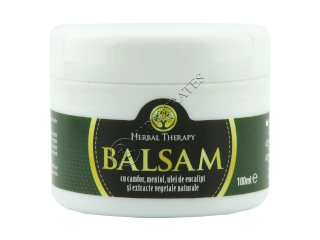 Balsam cu camfor, mentol, ulei de eucalipt si extracte vegetale naturale