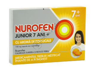 Nurofen Junior 7+ ani cu aroma de portocale