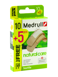 Пластырь MEDRULL Natural Care (1.9x7.2 см-10 шт, 2.5x7.2 см-6 шт,диам. 2.2 см) № 10 + 5