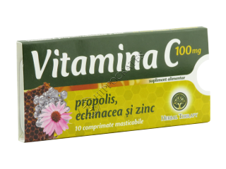 Vitamin C cu propolis, echinacea si Zinc