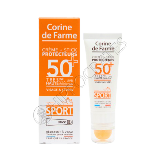 Корин де Фарм Sun солнцезащитный крем + стик SPF 50 Спорт