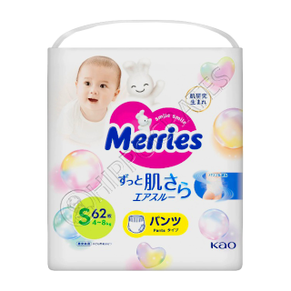 MERRIES Size S №62 4-8 kg (SJ) scutece
