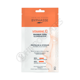 Byphasse Masca fata din tesatura Illuminating cu Vitamina C