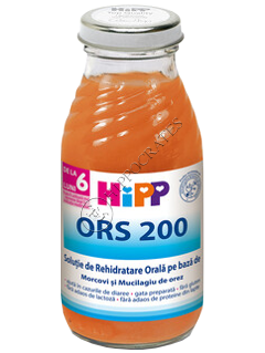 HIPP ORS 200 pe baza de morcovi si mucilagiu de orez (6 luni) 200 ml /2300/