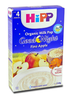 HIPP Terci organic cu lapte, Noapte Buna Griu, orez si mar (4 luni) 250 g /2963/