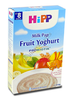 HIPP Terci organic cu lapte - Griu, iaurt si fructe (8 luni) 250 g /3311/