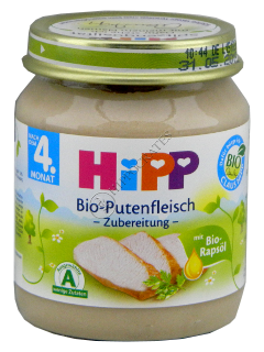HIPP Preparat din carne de curcan (4 luni) 125 g /6000/