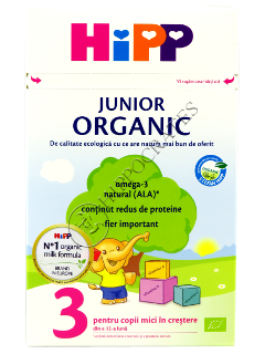 HIPP 3 Organic Junior (12 luni) 500 g /2056/