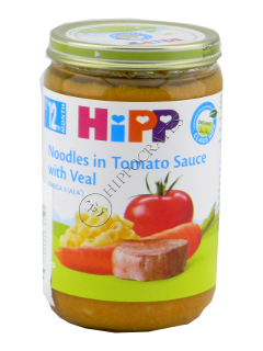 HiPP Meniu cu carne, Taitei in sos de rosii si carne de Vitel (12 luni) 220 g /6833/