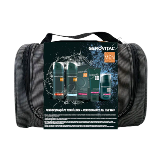 Gerovital Men Borseta (spuma dus + crema + spuma ras + balsam aftershave)